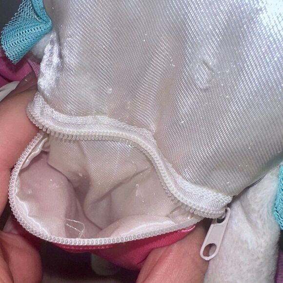 Country Line Bunny Rabbit Plush Zip Purse Easter White Pink Purple - Picture 8 of 10